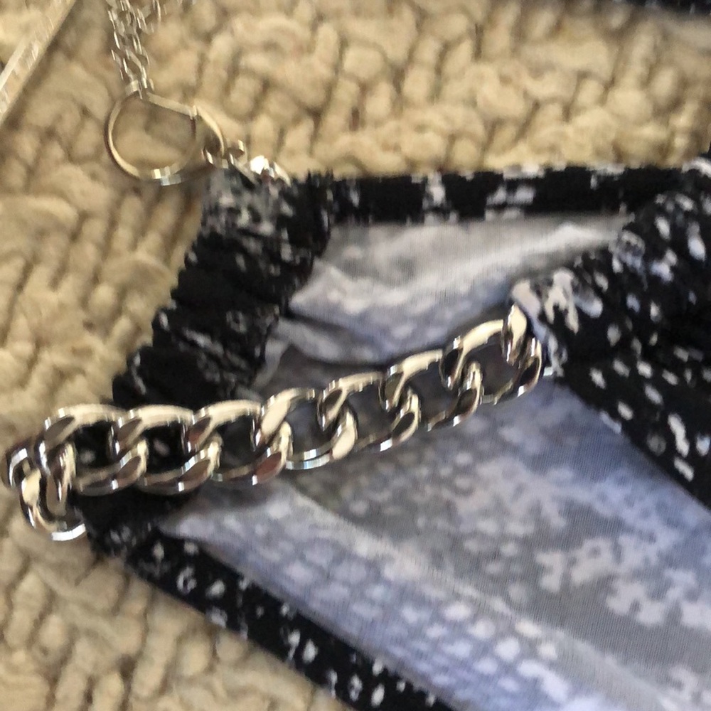 Michael By Michael Kors Python Chain Halter Top - image 8